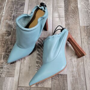 New Yevrah Blue Leather Diver Mule Size 37